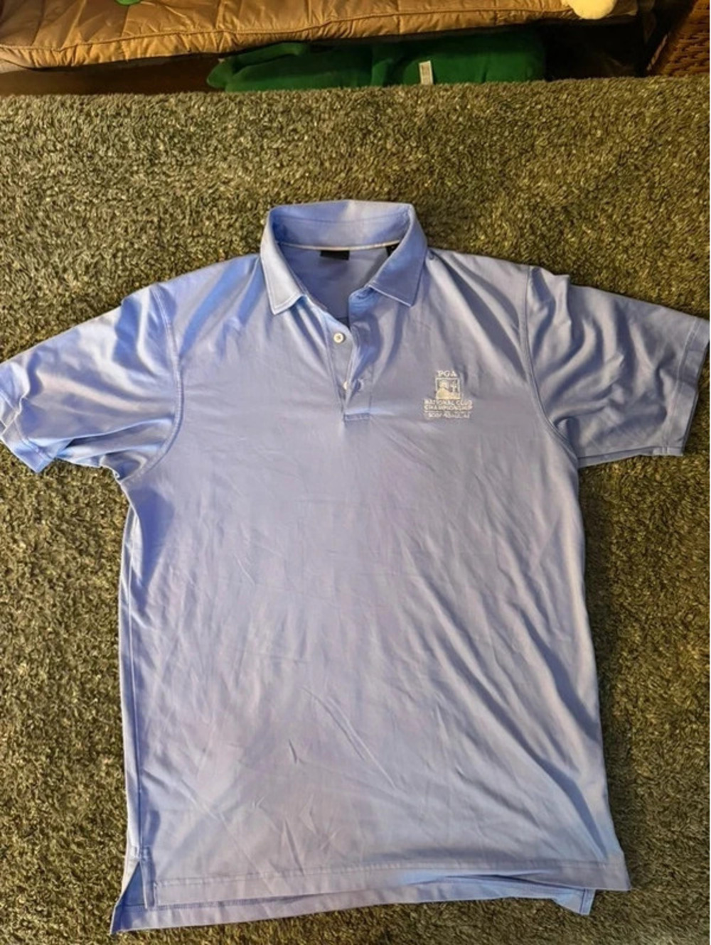 Dunning PGA National Club Championship Light Blue Polo Shirt Size S